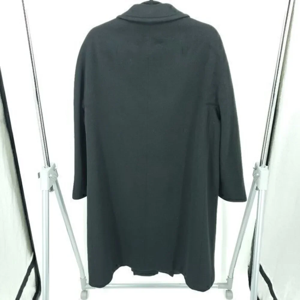 Vintage 100% Baby Llama Pea Coat 10/L Black